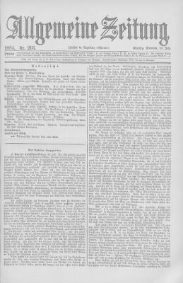 Allgemeine Zeitung Mittwoch 23. Juli 1884