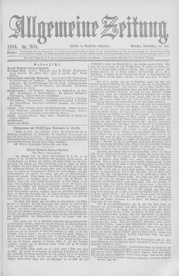 Allgemeine Zeitung Donnerstag 24. Juli 1884