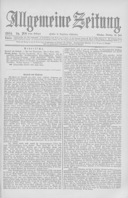 Allgemeine Zeitung Montag 28. Juli 1884