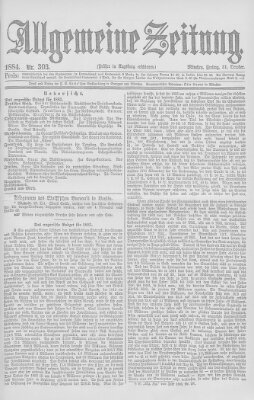 Allgemeine Zeitung Freitag 31. Oktober 1884