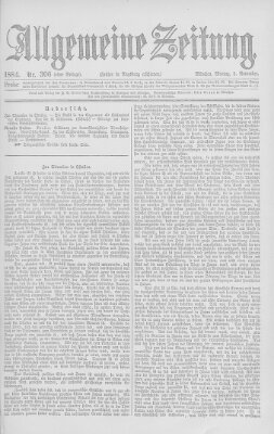 Allgemeine Zeitung Montag 3. November 1884