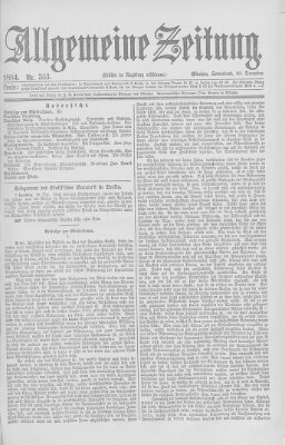 Allgemeine Zeitung Samstag 20. Dezember 1884