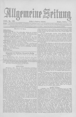 Allgemeine Zeitung Sonntag 3. Mai 1885