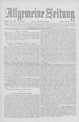 Allgemeine Zeitung Montag 18. Mai 1885