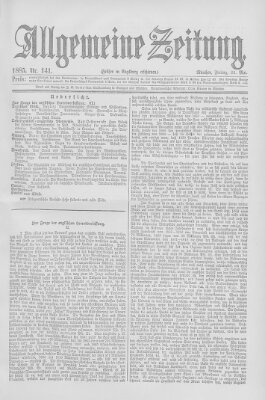 Allgemeine Zeitung Freitag 22. Mai 1885