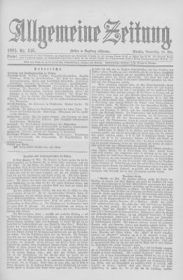 Allgemeine Zeitung Donnerstag 28. Mai 1885