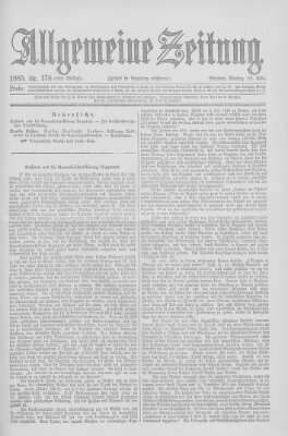 Allgemeine Zeitung Montag 29. Juni 1885