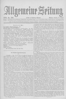 Allgemeine Zeitung Sunday 16. August 1885