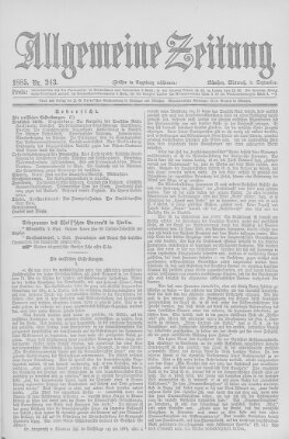 Allgemeine Zeitung Mittwoch 2. September 1885