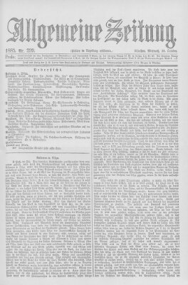 Allgemeine Zeitung Mittwoch 28. Oktober 1885