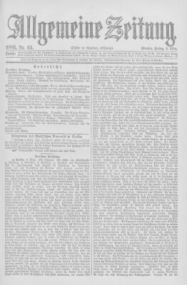 Allgemeine Zeitung Freitag 5. März 1886