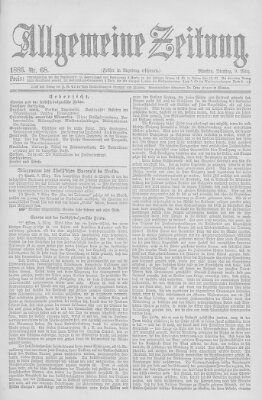 Allgemeine Zeitung Dienstag 9. März 1886