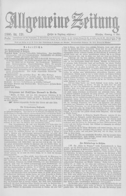 Allgemeine Zeitung Sonntag 2. Mai 1886