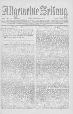 Allgemeine Zeitung Montag 3. Mai 1886