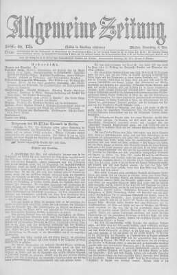 Allgemeine Zeitung Donnerstag 6. Mai 1886