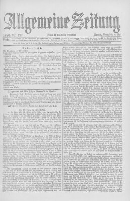 Allgemeine Zeitung Samstag 8. Mai 1886