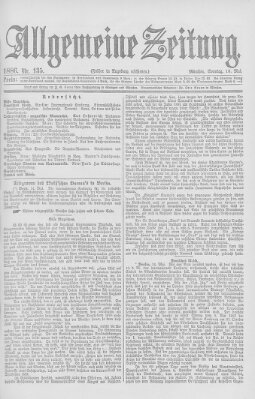 Allgemeine Zeitung Sonntag 16. Mai 1886