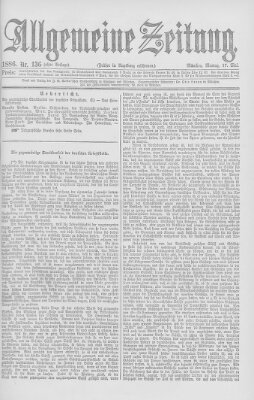 Allgemeine Zeitung Montag 17. Mai 1886