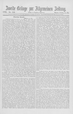 Allgemeine Zeitung Dienstag 25. Mai 1886