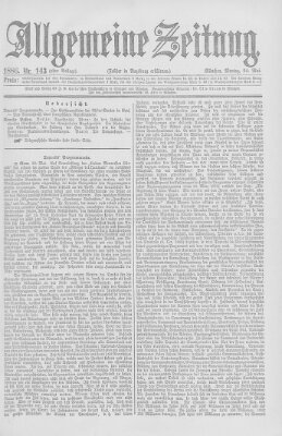 Allgemeine Zeitung Monday 24. May 1886