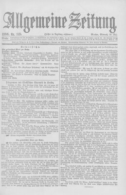 Allgemeine Zeitung Mittwoch 26. Mai 1886