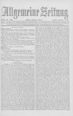 Allgemeine Zeitung Donnerstag 27. Mai 1886