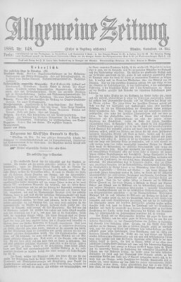 Allgemeine Zeitung Samstag 29. Mai 1886