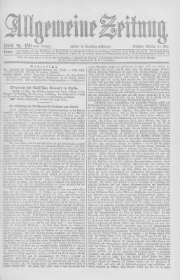 Allgemeine Zeitung Montag 31. Mai 1886