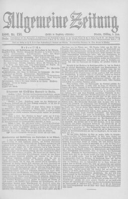 Allgemeine Zeitung Sonntag 6. Juni 1886