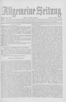 Allgemeine Zeitung Dienstag 8. Juni 1886