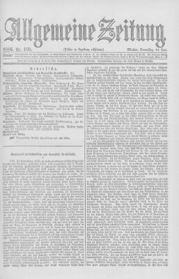 Allgemeine Zeitung Donnerstag 10. Juni 1886