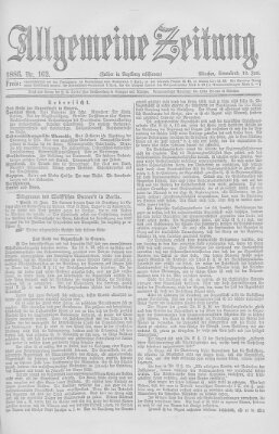 Allgemeine Zeitung Samstag 12. Juni 1886