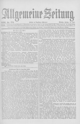 Allgemeine Zeitung Freitag 25. Juni 1886