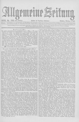 Allgemeine Zeitung Montag 5. Juli 1886