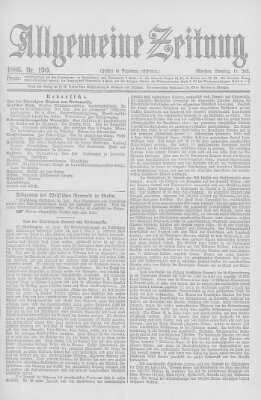 Allgemeine Zeitung Sonntag 11. Juli 1886