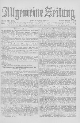 Allgemeine Zeitung Mittwoch 21. Juli 1886