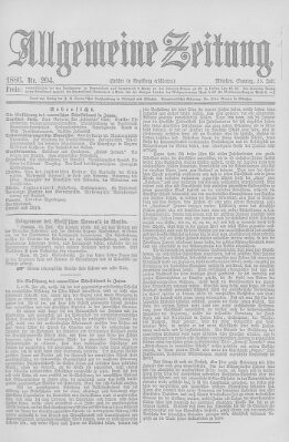 Allgemeine Zeitung Sonntag 25. Juli 1886