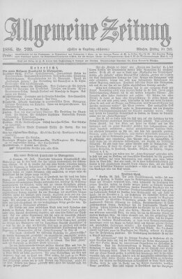 Allgemeine Zeitung Freitag 30. Juli 1886