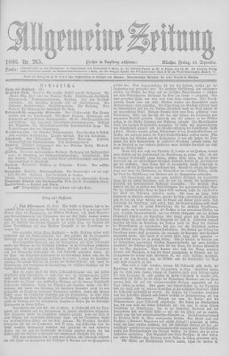 Allgemeine Zeitung Freitag 24. September 1886