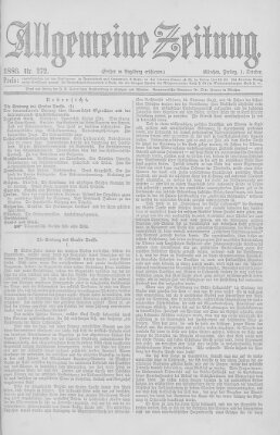 Allgemeine Zeitung Freitag 1. Oktober 1886