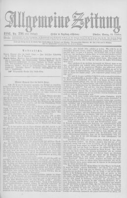 Allgemeine Zeitung Montag 25. Oktober 1886