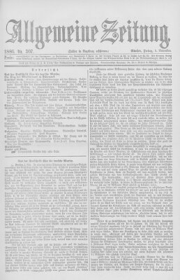 Allgemeine Zeitung Freitag 5. November 1886