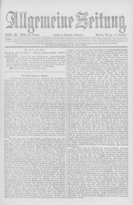 Allgemeine Zeitung Montag 22. November 1886