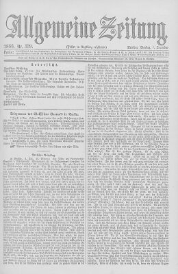 Allgemeine Zeitung Dienstag 7. Dezember 1886