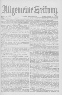 Allgemeine Zeitung Samstag 25. Dezember 1886