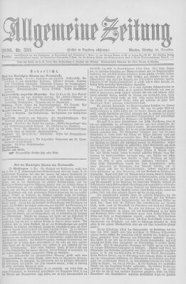 Allgemeine Zeitung Dienstag 28. Dezember 1886