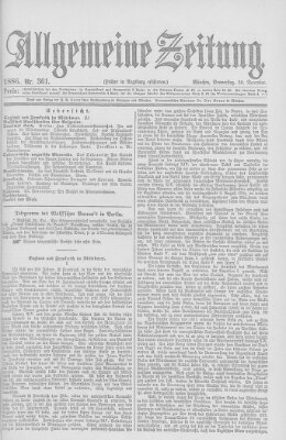 Allgemeine Zeitung Donnerstag 30. Dezember 1886