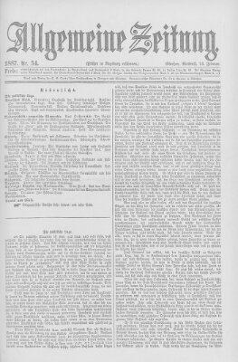 Allgemeine Zeitung Mittwoch 23. Februar 1887