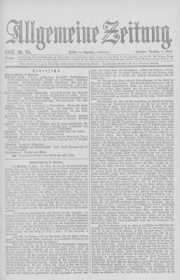 Allgemeine Zeitung Dienstag 5. April 1887