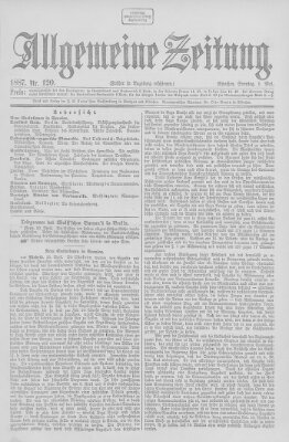 Allgemeine Zeitung Sonntag 1. Mai 1887